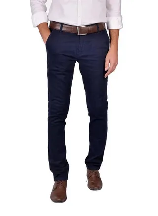 Solid Design Pants Dark Blue 