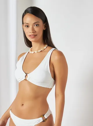 Tortoiseshell Ring Bikini White 