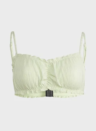 Ruffle Detail Ruched Bikini Top 