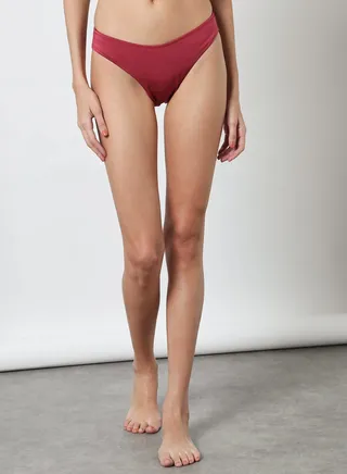 Basic Bikini Bottoms Burgundy 