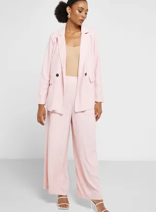 Double-Breasted Blazer And Pant Set