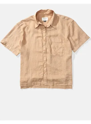 AE Oversized Oxford Button-Up Shirt 