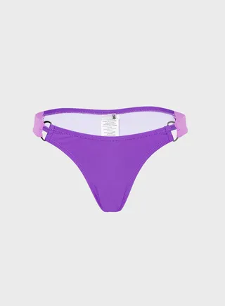 Colour Block Tanga Bikini Bottom 