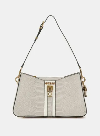 GUESS GINEVRA NUDE SHOULDER BAG White 