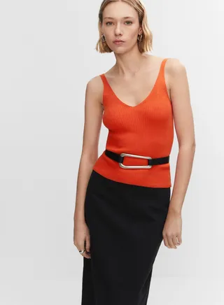 Ribbed Knitted Top 