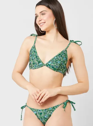 Floral Print Bikini Bottom 