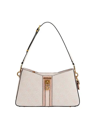 GUESS GINEVRA NUDE SHOULDER BAG Pink 