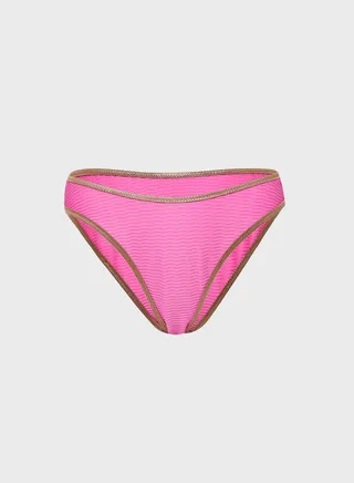 Foil Edge Textured High Leg Brief 