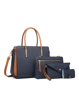 3-Piece One-shoulder Bag Dark Blue 