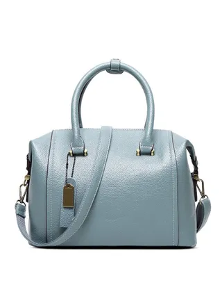 Solid Shoulder Bag With Strap Blue 