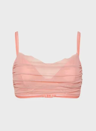 Ruched Overlay Underwired Bikini Top 
