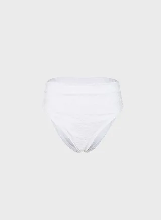 Jacquard High Waist Bikini Bottom 