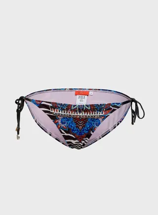 Embellished Tie Side Bikini Brief 