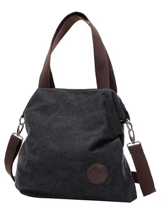 Large Capacity Shoulder Bag Black 