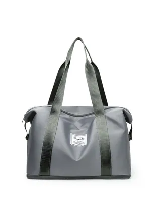 Fashionable Oxford Large-Capacity Shoulder Bag Grey 