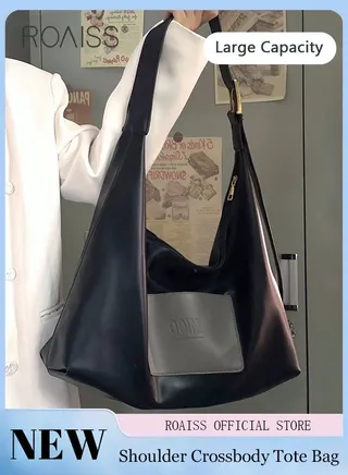 Women Single Shoulder Underarm Bag Large Capacity Practical and Durable Fashionable and Versatile Solid Color 