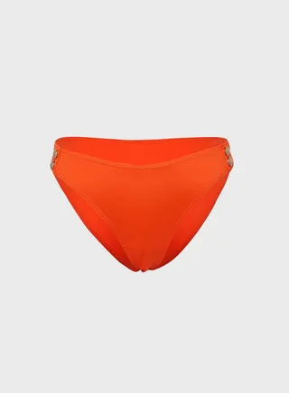 High Leg Button Detail Brief 