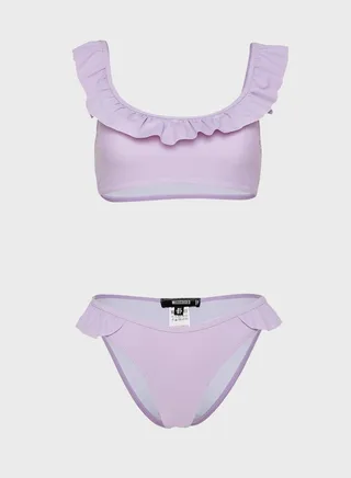 Frill Detail Bikini Top & Bottoms 