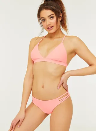 Cheeky Cut Swim Bottoms Pink 