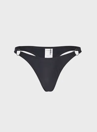 Thong Bikini Bottom with Ring Trims 