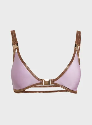 Tort Trim Shirred Bikini Top 