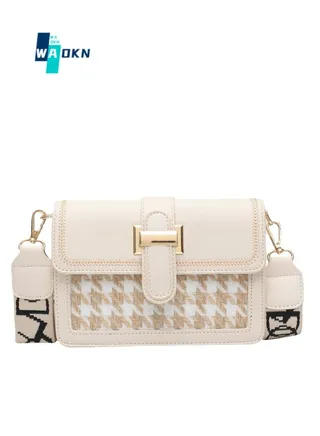 Women's Korean Version of The Versatile Shoulder Bag, Ladies High-end Texture Crossbody Bags Sling Bag Side Bag Carry Bag, Fashionable Wide Strap Small Square Bag Handbag Gift Bag 