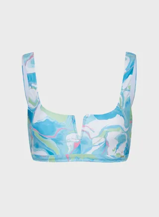 Java Marble Crop Bikini Top 