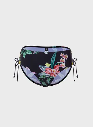 Floral Print Side Tie Detail Bikini Bottom 