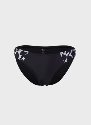 Printed High Leg Bikini Bottom 
