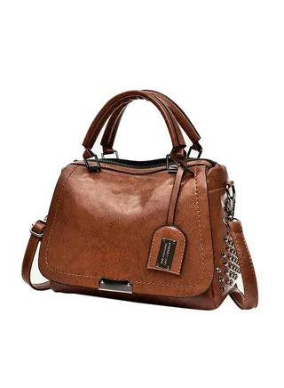 Polyester Shoulder Bag Brown 