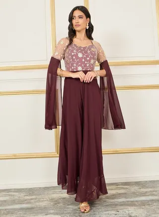 Lace Detail Slit Sleeves A-line Maxi Dress 