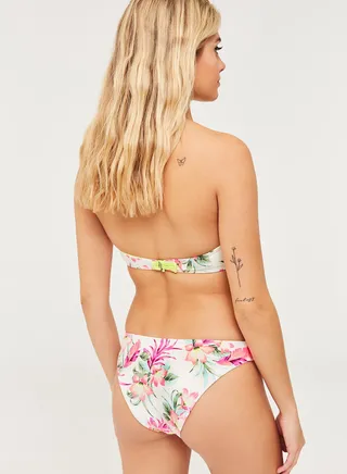 Floral Printed Brief Pink/White 