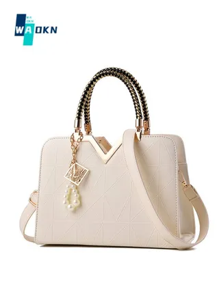 New Large-capacity Handbag Trend Fashion Solid Color Shoulder Bag 