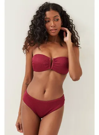 Cheeky Bikini Bottom Dark Red 