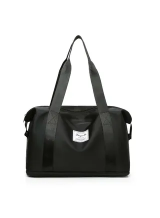 Fashionable Oxford Large-Capacity Shoulder Bag Black 