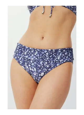 Marble Foldover Bikini Bottom 
