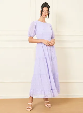 Swiss Dobby Tiered Maxi Dress