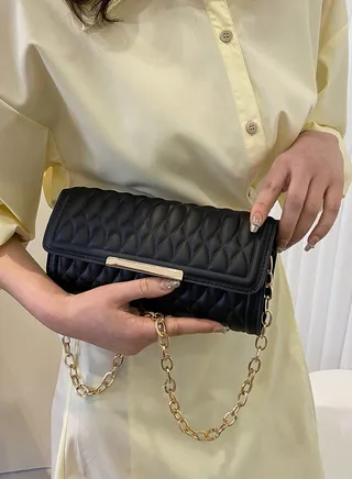 Small Quilted Cell Phone Purse for Women Soft Chain Crossbody Cellphone Wallet Bag 