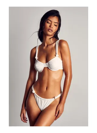 Knot Detail Ruched Bikini Set 