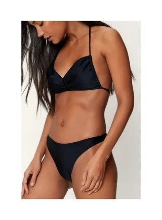 Recycled Ruched Tie Crop Bikini Set 