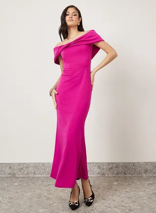 Off Shoulder Bodycon Maxi Dress
