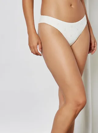Clean Finish Booty Bikini Bottom White 