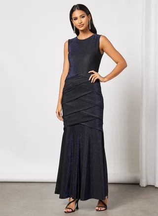 Draped A-Line Dress 