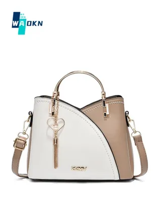 New Trendy Handbag Contrast Color Large Capacity Fashion Shoulder Bag Ladies Commuting Shopping Messenger Bag 