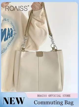 Women's Large-Capacity Bag All-Match Commuter Shoulder Bag Student Tote Bag 