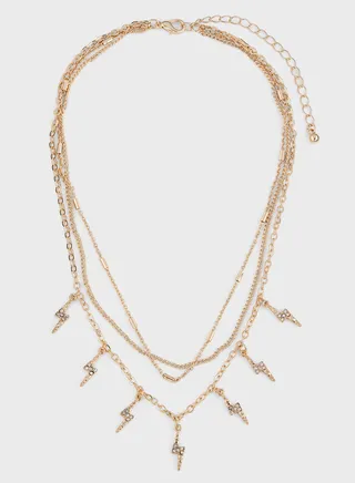 Layered Lightning Bolt Necklace