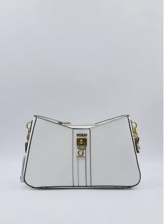 GUESS GINEVRA NUDE SHOULDER BAG White 