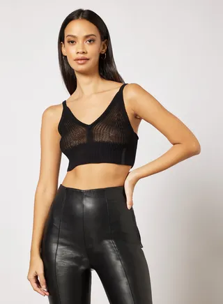 Open Knit Cami Top 