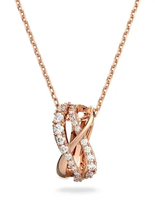 Swarovski Twist Rows Rose Gold Pendant for Women 5620549 