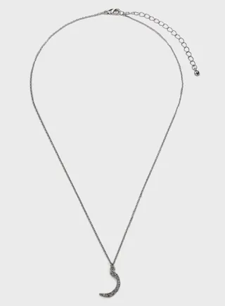 Cz Arabic Initial "R" Necklace